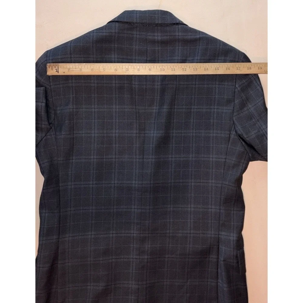 Brooks Brothers Regent Fit Gray Plaid Wool 2 Button Blazer Jacket Mens 38R